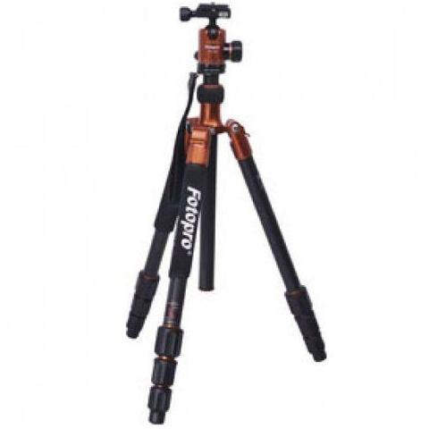 Treppiede con Testa a 3 Movimenti Altezza Max 156 cm Nero Arancione RL20827 - Foto 1