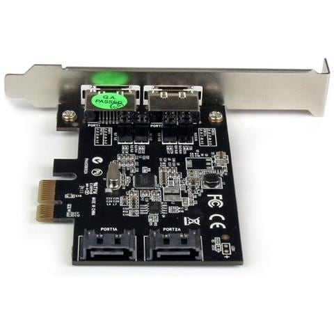 Scheda controller PCI Express SATA 6 Gbps eSATA 2 porte - Scheda PCIe SATA III a due porte - 2 int / 2 est - Foto 4