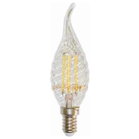 Lampadine Led E14 4w Filamento Twist Candela Fiamma Colpo Di Vento Luce Fredda 6400k Vt-1995 4432 - Foto 2