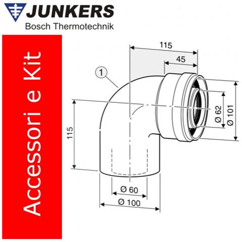 Az366 Kit Curva A 90', Diametro 60/100 - Foto 1