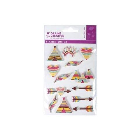 13 Adesivi 3d - Indiani 5 Cm - Foto 1