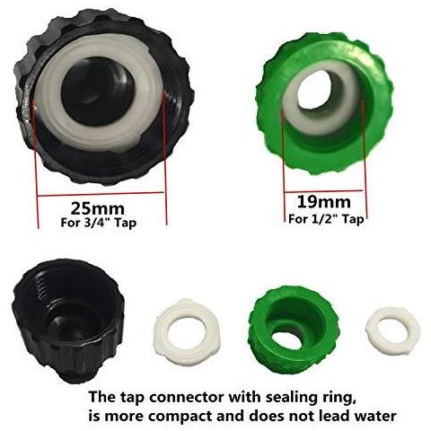 10 Pacchetti Di Plastica Tubo Per Innaffiare Presa Rubinetto Kit Per Iscriviti Al Tubo Da Giardino Tubo Tube (2 Raccordo Maschio Doppio 6 Tubo Flessibile 12 Fine Quick Connect 2 Tubo Presa Rubinetto 12 Pollici (21 Millimetri) E 34 Di Pollice (265 - Foto 2