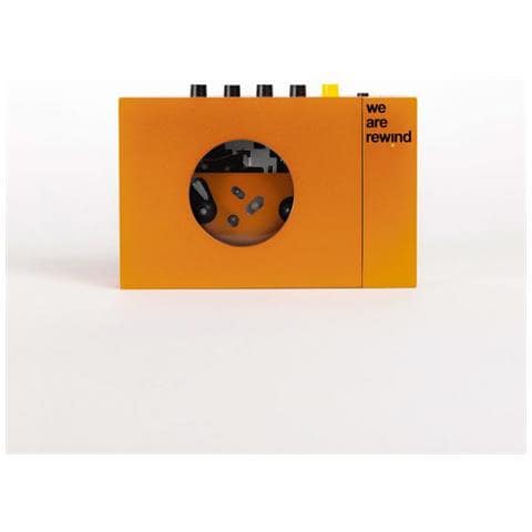 We Are Rewind 252426 Lettore E Registratore Cassette Lettore Portatile Di Cassette 1 Console Arancione - Foto 1