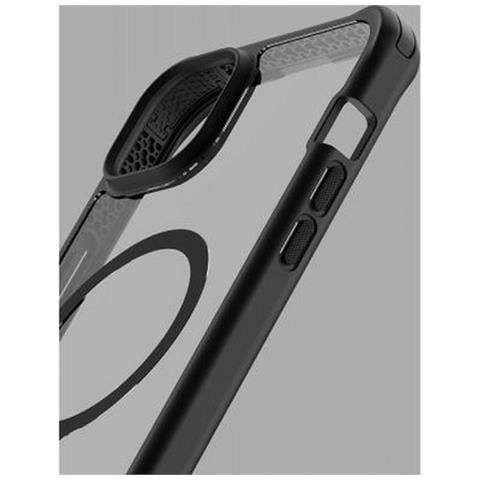 Cover Rinforzata Hybrid R Sling Magsafe Per Iphone 15, Nero Transparente - Foto 4