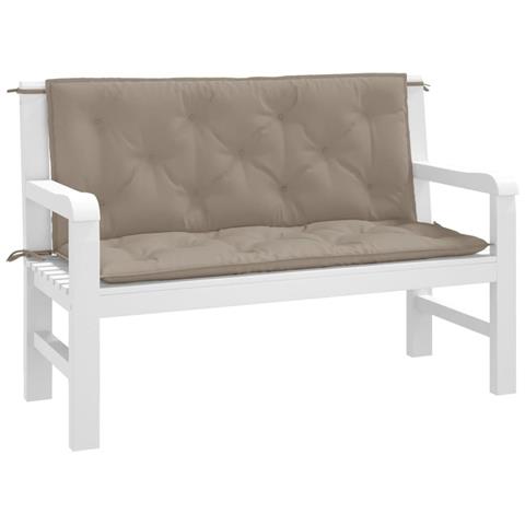 Cuscini Per Panca 2 Pz Tortora 120x50x7 Cm In Tessuto Oxford - Foto 3