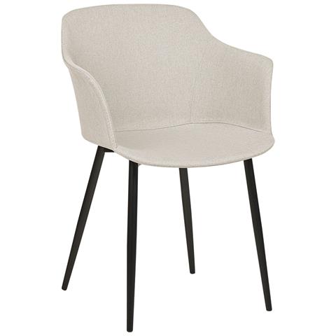Set Di 2 Sedie Da Pranzo Tessuto Beige Chiaro Elim - Foto 7