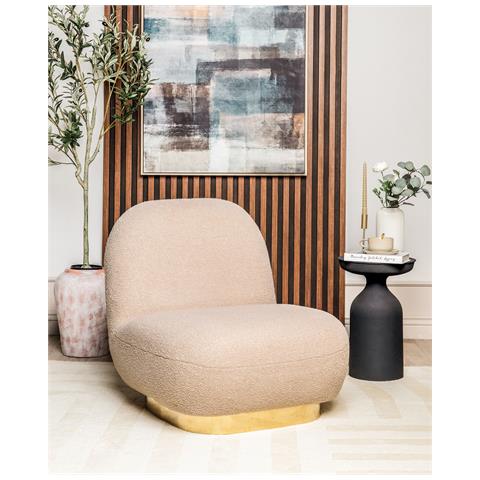 Poltrona Bouclè Beige Lovisa - Foto 1