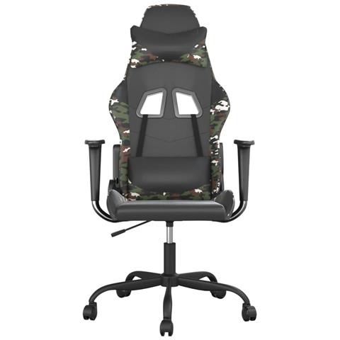 Sedia Da Gaming Massaggiante Nero E Mimetico In Similpelle - Foto 3