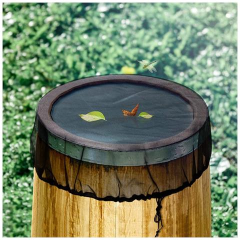 Copertura In Rete Per Barile Antipioggia Per Secchio Di Raccolta Dell'acqua: Previene I Detriti Delle Foglie Degli Insetti M / 85 Cm - Foto 2