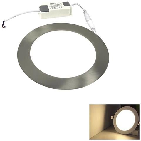 Pannello Led Luce Naturale 4000k Faretto Slim Incasso 12 W In Acciaio Silver - Foto 1