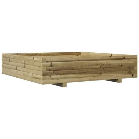 Fioriera Da Giardino 110x110x26,5cm In Legno Di Pino Impregnato - Foto 2