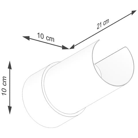 Lampada Da Parete Flash Bianco Sl. 1676 - Minimalista Lampada Da Parete Bianco 21x10x10 Cm - Foto 2