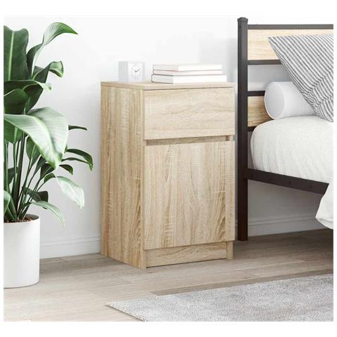 Comodini 2 pz Rovere Sonoma 39x35x65 cm in Legno Multistrato - Foto 1