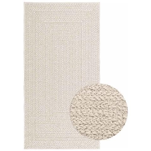 Tappeto Zizur Crema 80x150 Cm Aspetto Iuta Interni Ed Esterni - Foto 1