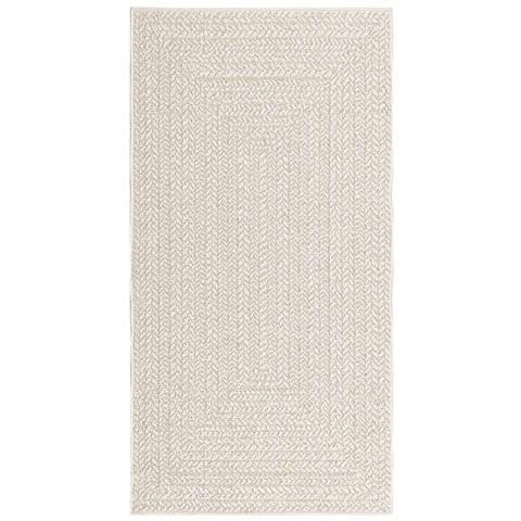 Tappeto Zizur Crema 80x150 Cm Aspetto Iuta Interni Ed Esterni - Foto 3