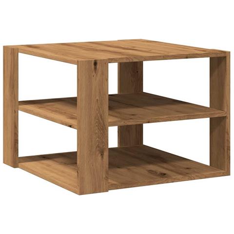 Tavolino Salotto Rovere Artigianale 58x58x40 Cm In Truciolato - Foto 2