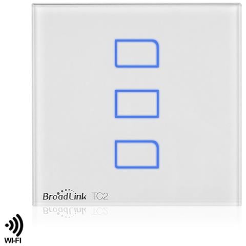 Interruttore Touch 3 Pulsanti, Controllo Remoto Tramite Wifi 8x3x8 Cm. Colore Bianco - Foto 1