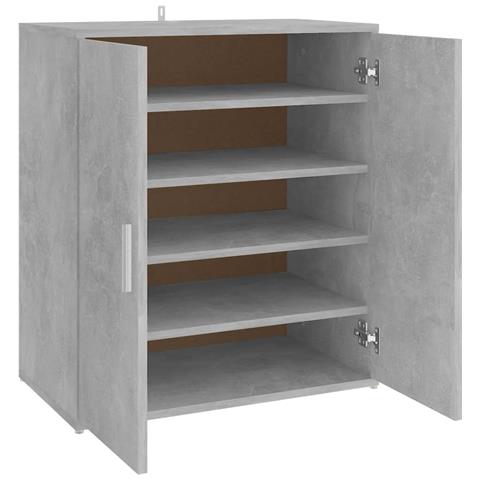 Lusso Casadino - Scarpiera Grigio Cemento 60x35x70 Cm In Truciolato - Foto 1