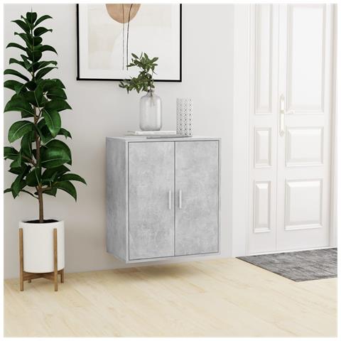 Lusso Casadino - Scarpiera Grigio Cemento 60x35x70 Cm In Truciolato - Foto 2