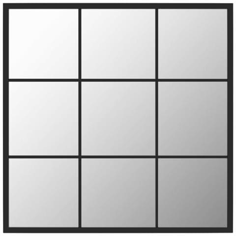 Specchio Da Parete Nero 60x60 Cm In Metallo - Foto 1