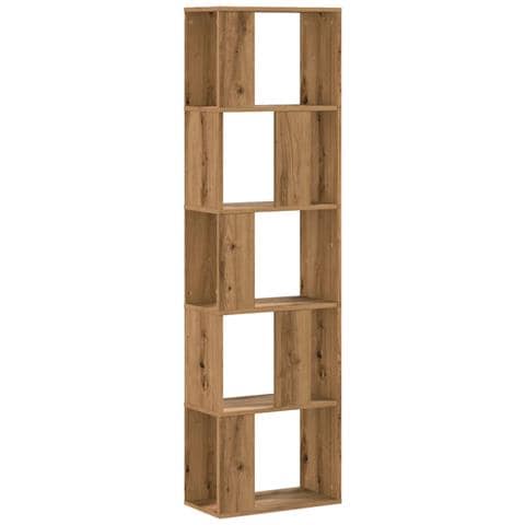 Libreria 5 Piani Rovere Artigianale 45x23,5x162,5cm Multistrato - Foto 1