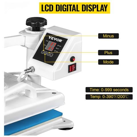 Pressa A Caldo 5 In 1, Potenza 1250 W 24 Kg 12 X 15 Pollici Pressa A Caldo Bianca Per Macchina Per Sublimazione Per Stampare Segni Colorati, Foto Su Scarpe, Cappelli, Berretti, T-shirt, Tazze - Foto 2