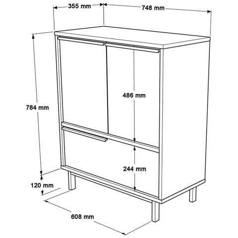 Abio Scarpiera A 3 Ante In Noce - Foto 4