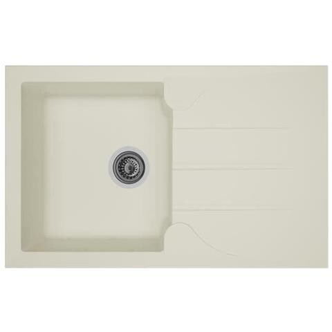 Stradour Lavello Da Incasso 1 Vasca + 1 Scolapiatti Aloa - Resina - 81 X 50 Cm - Bianco - Foto 1