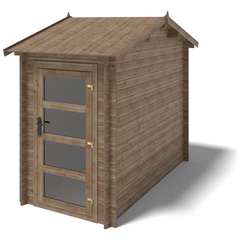 Casetta Da Giardino In Legno - 4.5m2 - 1.5x3m - Impregnata - 28mm - Colore: Marrone - Foto 1