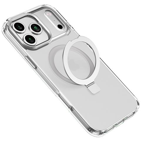 Custodia Magnetica Argento Con Supporto Compatibile Con Iphone 16 Pro Max - Antiurto E Anti-impronta - Foto 1