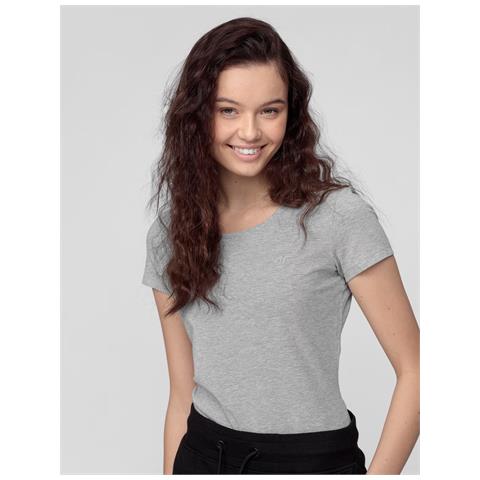 T-shirt 4f Grigio Slim In Materiale Liscio Ideale Per Donna Xs - Foto 4