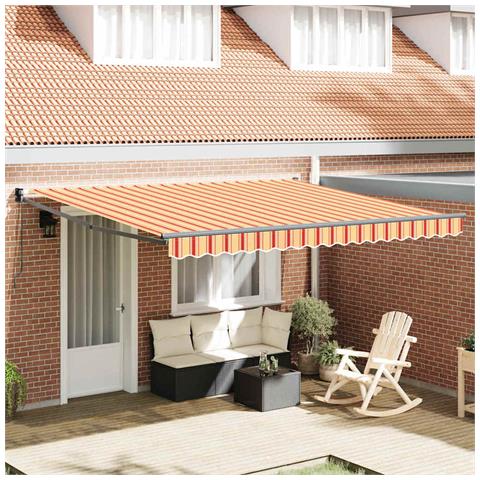 Tenda Retrattile giallo e arancione 400 × 300 cm Poliestere - Foto 2