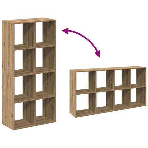 Libreria Divisorio Rovere Artigianale 69,5x29x137,5 Truciolato - Foto 9
