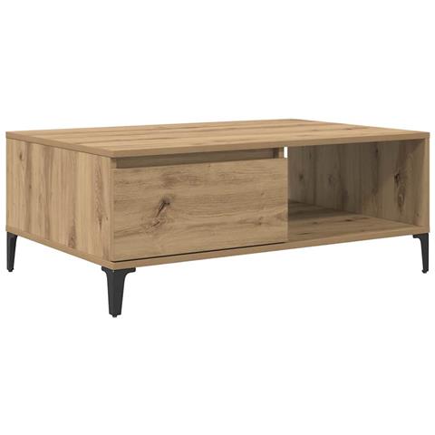 Tavolino da salotto rovere artigianale 90 x 60 x 35 cm - Foto 1