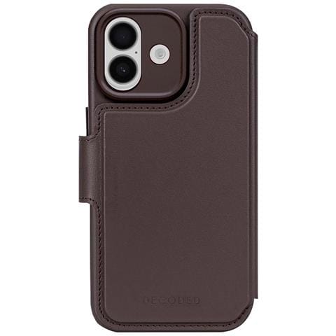 Custodia Folio Per Iphone 17 Magsafe In Pelle Con Cover Amovibile, Marrone Scuro - Foto 1