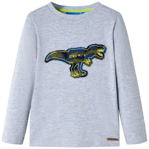 Maglietta Bambino a Maniche Lunghe Grigio Mélange 116 - Foto 1