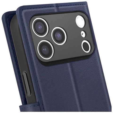 Custodia A Portafoglio 2 In 1 Per Iphone 17 Pro Con Guscio Staccabile, Blu Notte - Foto 2