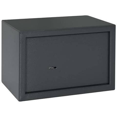 Cassaforte con blocco Grigio 20 x 31 x 20 cm Acciaio - Foto 1