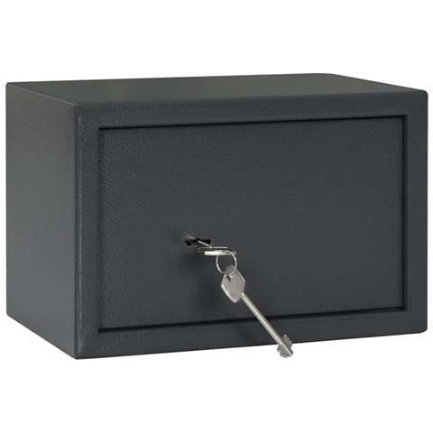 Cassaforte con blocco Grigio 20 x 31 x 20 cm Acciaio - Foto 2