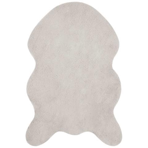 Tappeto in Pelliccia Sintetica di Coniglio Olite Beige - Foto 1