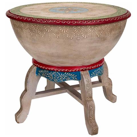 Tamburo In Legno Multicolore 48x48x44,5h Cm - Foto 1