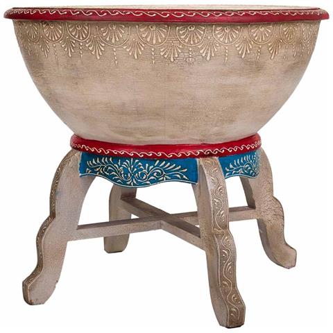 Tamburo In Legno Multicolore 48x48x44,5h Cm - Foto 2