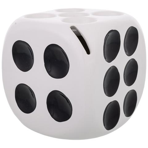 Salvadanaio A Dadi Bianchi 12,5x12,5x12,5h - Foto 1