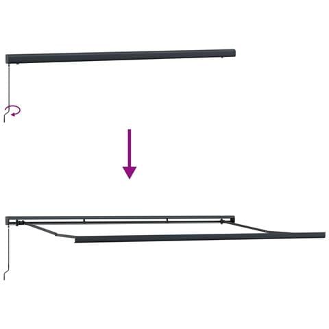 Tenda Retrattile Multicolore 500 × 300 cm Tessuto e Metallo - Foto 9