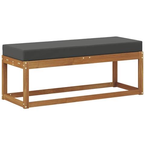 Panca da giardino Naturale e Antracite 115 x 43 x 45 cm - Foto 1