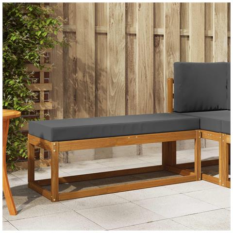 Panca da giardino Naturale e Antracite 115 x 43 x 45 cm - Foto 2
