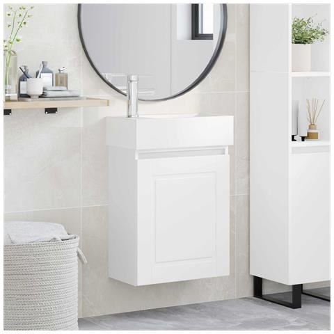 Mobile bagno con rubinetto Bianco 45,5 x 22,5 x 84 cm - Foto 2
