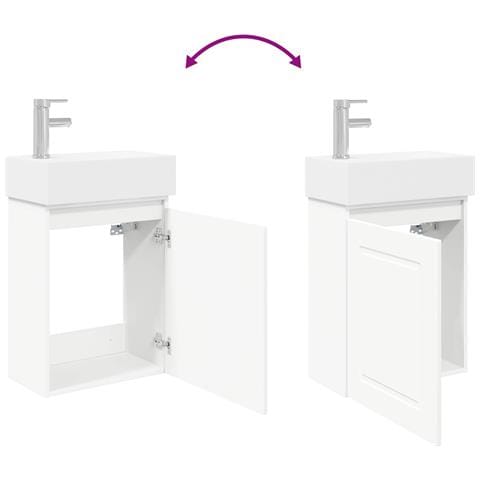Mobile bagno con rubinetto Bianco 45,5 x 22,5 x 84 cm - Foto 9
