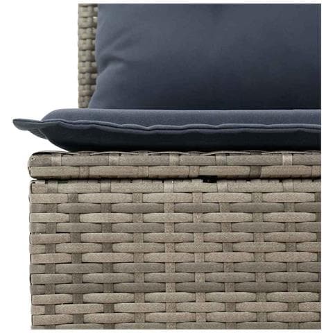Set Divano da Giardino 9 pcs Grigio Rattan in Polipropilene - Foto 9