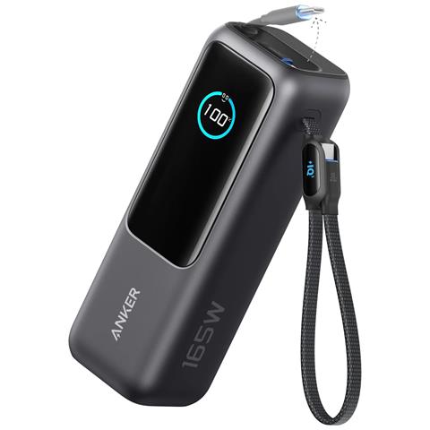 Laptop Power Bank 25000mAh Caricatore Portatile, con Tre Porte USB C da 165W per Ricarica Multi-Dispositivo, Cavi Integrati e Retrattili, per iPhone 17 Pro Max /Serie 16-12, MacBook,Samsung - Foto 1